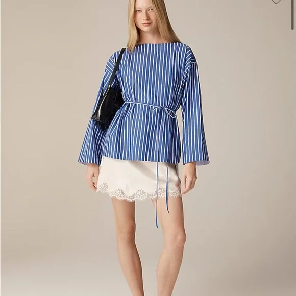 J. Crew Light Yellow and White Ciel Top - Picture 10 of 12